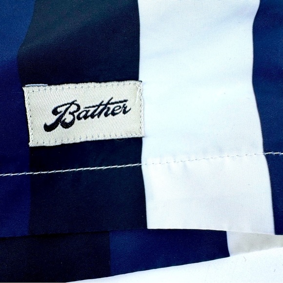 Bather‎ Blue and White Striped Swim Trunks Nautical Style - Picture 6 of 9